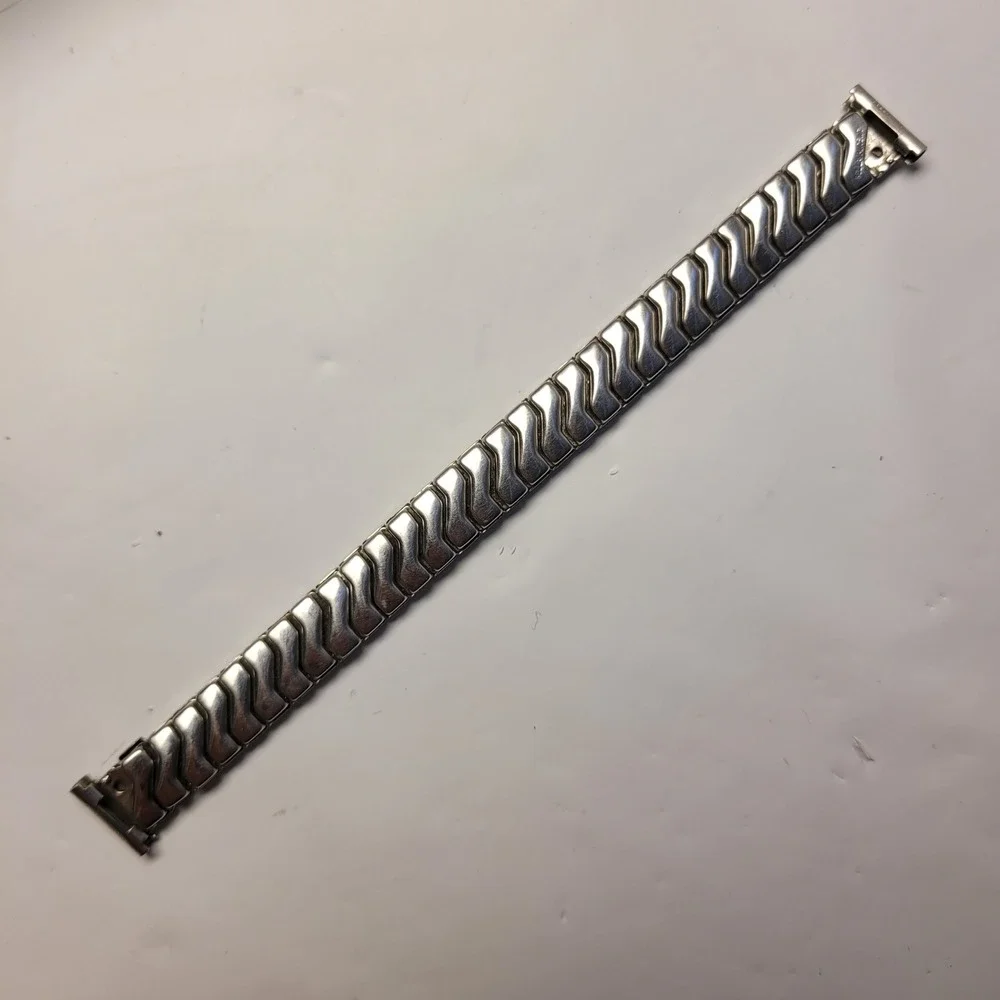Bellavance Watch Band Stainless Steel S-Link Expansion Vintage Jewelry Accessory